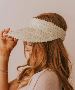 Poppy + Sage Straw Visor Natural Accessories