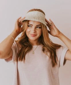 Poppy + Sage Straw Visor Natural Accessories