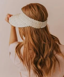 Poppy + Sage Straw Visor Natural Accessories