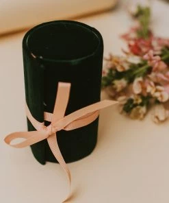 Vendor-unknown Jewelry Box Roll Green Velvet Accessories