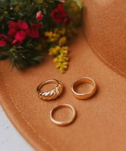 Rings Kona Ring Set Gold Accessories