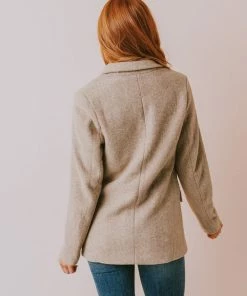 Vendor-unknown Holly Blazer Taupe Tops