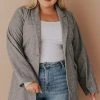Lucy Avenue Plus Size Eleanor Herringbone Blazer Tops
