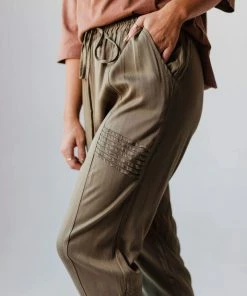 Vendor-unknown Bottoms Ashlyn Moto Joggers Olive