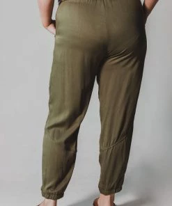 Vendor-unknown Plus Size Ashlyn Moto Joggers Olive