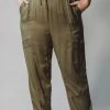 Vendor-unknown Plus Size Ashlyn Moto Joggers Olive