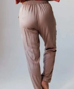 Vendor-unknown Bottoms Ashlyn Moto Joggers Taupe