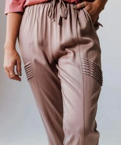 Vendor-unknown Bottoms Ashlyn Moto Joggers Taupe