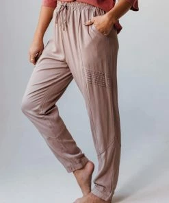 Vendor-unknown Bottoms Ashlyn Moto Joggers Taupe