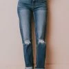 Beau Distressed High Rise Jeans