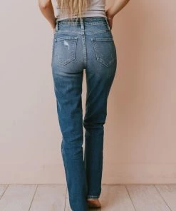 Beau Distressed High Rise Jeans
