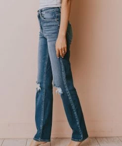 Beau Distressed High Rise Jeans