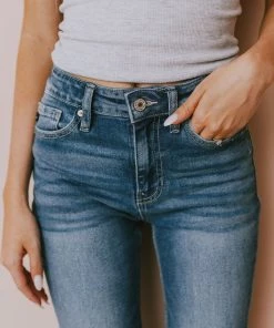 Beau Distressed High Rise Jeans