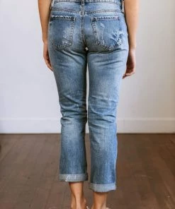 Vendor-unknown Bottoms Camryn Distressed Mom Jeans