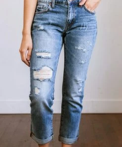 Vendor-unknown Bottoms Camryn Distressed Mom Jeans