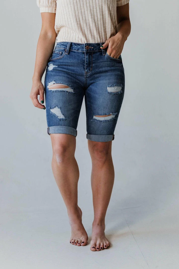 Desiree Distressed Denim Shorts 5 Desiree Distressed Denim Shorts