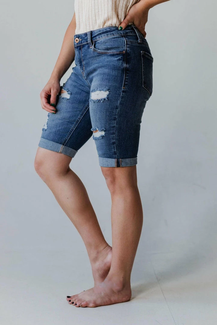 Desiree Distressed Denim Shorts 6 Desiree Distressed Denim Shorts