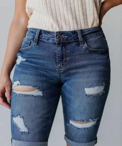 Desiree Distressed Denim Shorts