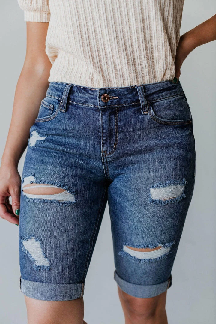 Desiree Distressed Denim Shorts 3 Desiree Distressed Denim Shorts