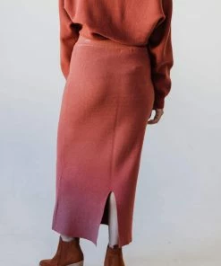 Dionne Sweater Skirt Brick 12 Dionne Sweater Skirt Brick