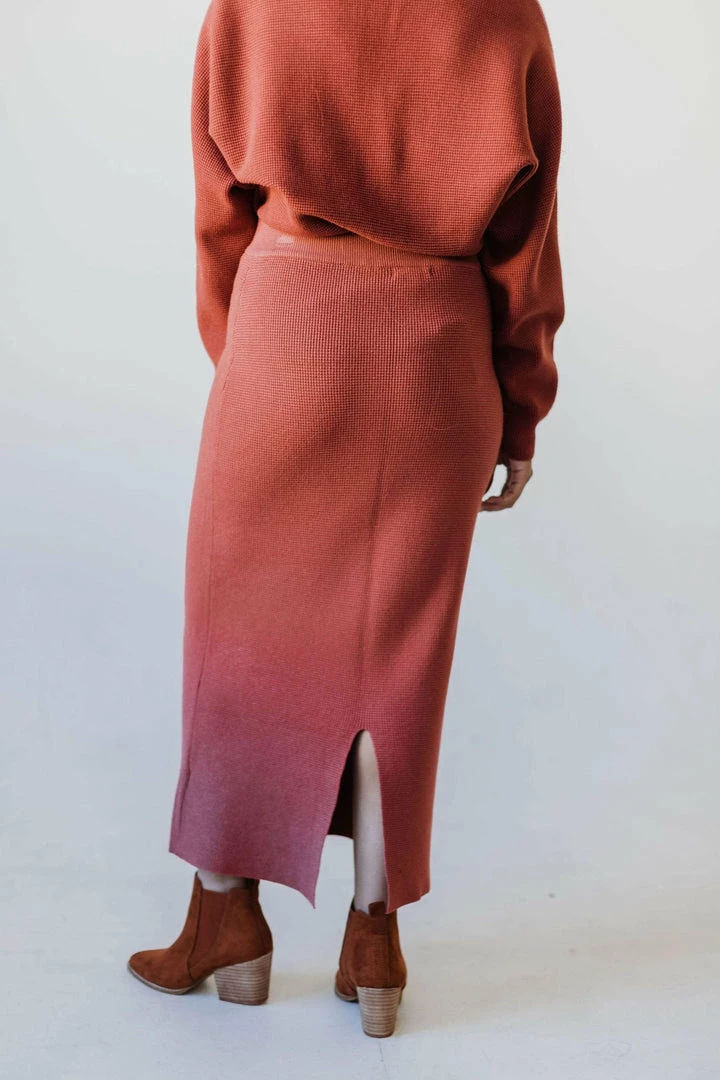 Dionne Sweater Skirt Brick 7 Dionne Sweater Skirt Brick