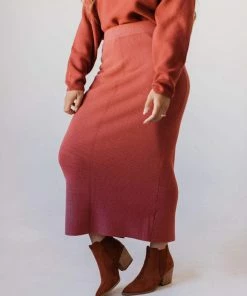 Dionne Sweater Skirt Brick 10 Dionne Sweater Skirt Brick