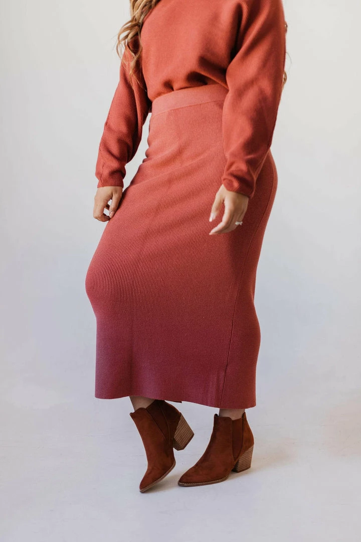 Dionne Sweater Skirt Brick 5 Dionne Sweater Skirt Brick