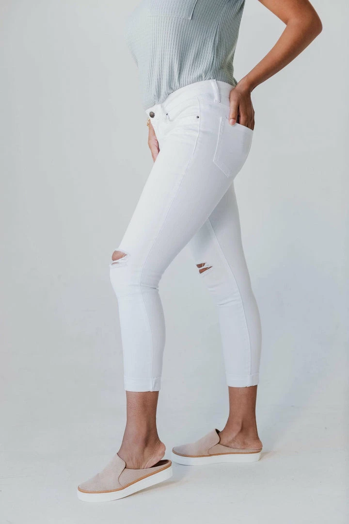 Ellison Distressed Jeans White 6 Ellison Distressed Jeans White