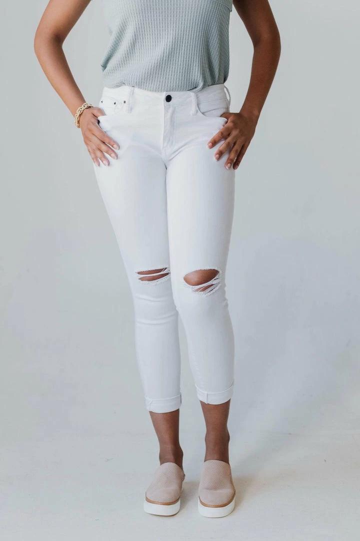 Ellison Distressed Jeans White 4 Ellison Distressed Jeans White