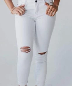 Ellison Distressed Jeans White