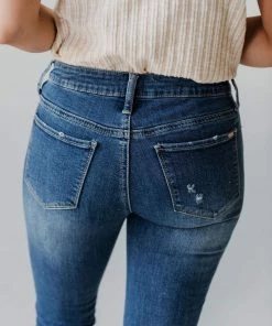 Gianna Cropped Distressed Skinny Jeans Bottoms