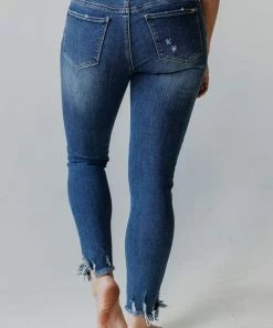 Gianna Cropped Distressed Skinny Jeans Bottoms