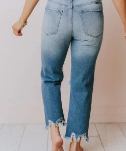 KanCan Spencer High Rise Distressed Mom Jeans Bottoms
