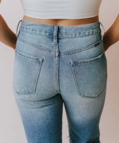 KanCan Spencer High Rise Distressed Mom Jeans Bottoms