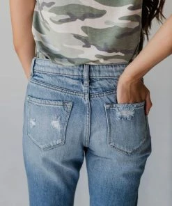 Vendor-unknown KanCan Kaylee Distressed Mom Jeans