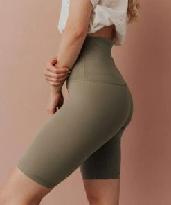 Athleisure Knox Biker Shorts Smoke Olive