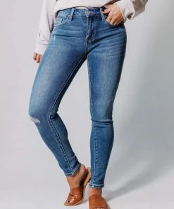 Bottoms Laney Mid Rise Ankle Skinny Jeans Medium Wash