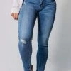 Bottoms Laney Mid Rise Ankle Skinny Jeans Medium Wash