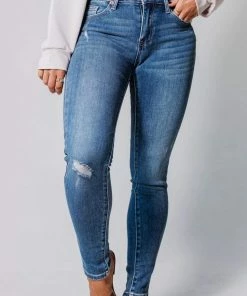Bottoms Laney Mid Rise Ankle Skinny Jeans Medium Wash