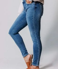 Bottoms Laney Mid Rise Ankle Skinny Jeans Medium Wash