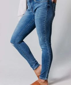 Bottoms Laney Mid Rise Ankle Skinny Jeans Medium Wash