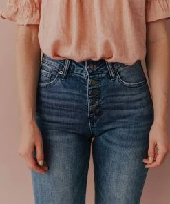 Laurie High Rise Button Fly Skinny Jeans Medium Wash Bottoms 12 Laurie High Rise Button Fly Skinny Jeans Medium Wash Bottoms