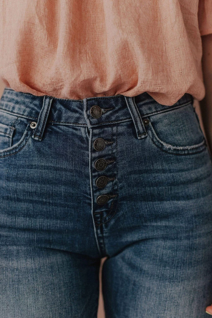 Laurie High Rise Button Fly Skinny Jeans Medium Wash Bottoms 8 Laurie High Rise Button Fly Skinny Jeans Medium Wash Bottoms