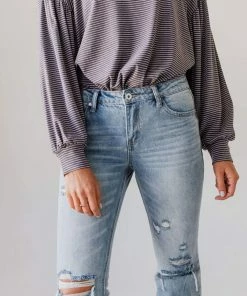 Jeans Mandi Mid Rise Relaxed Skinny Jean Light