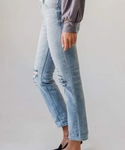 Jeans Mandi Mid Rise Relaxed Skinny Jean Light