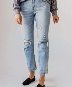 Jeans Mandi Mid Rise Relaxed Skinny Jean Light