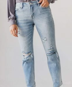 Jeans Mandi Mid Rise Relaxed Skinny Jean Light