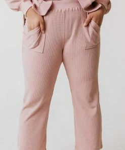 Vendor-unknown PLUS Johnny Thermal Pants Dusty Pink Plus Size