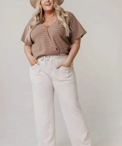 Vendor-unknown PLUS Perry Cropped Pants Natural Plus Size
