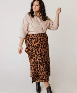 Vendor-unknown Plus Size EXCLUSIVE! Sophie Ruffle Skirt Leopard